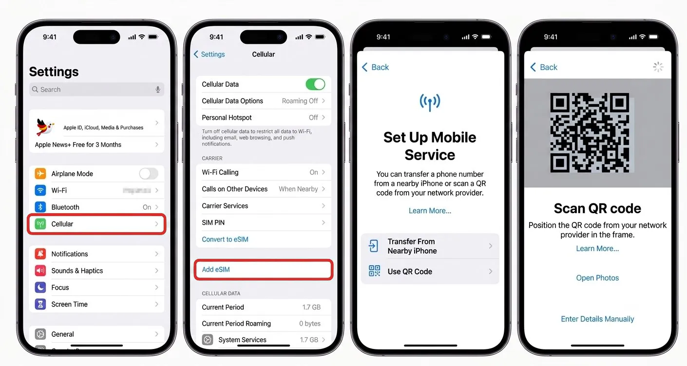 iPhone eSIM aktivieren