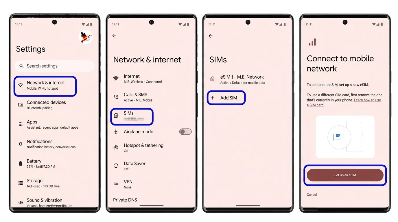 Google Pixel eSIM aktivieren