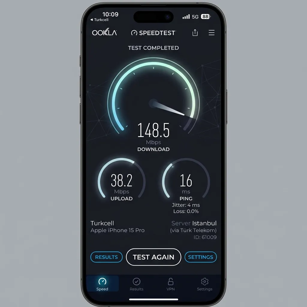 Turkcell Speedtest eSIM Türkei