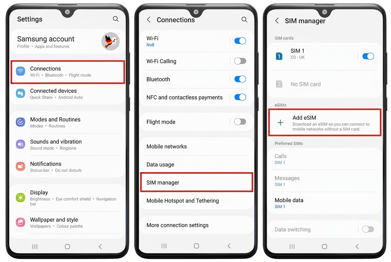 Android eSIM aktivieren
